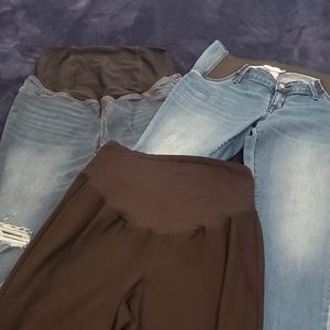 3 Pairs Of Gently Used Maternity Jeans/Pants
